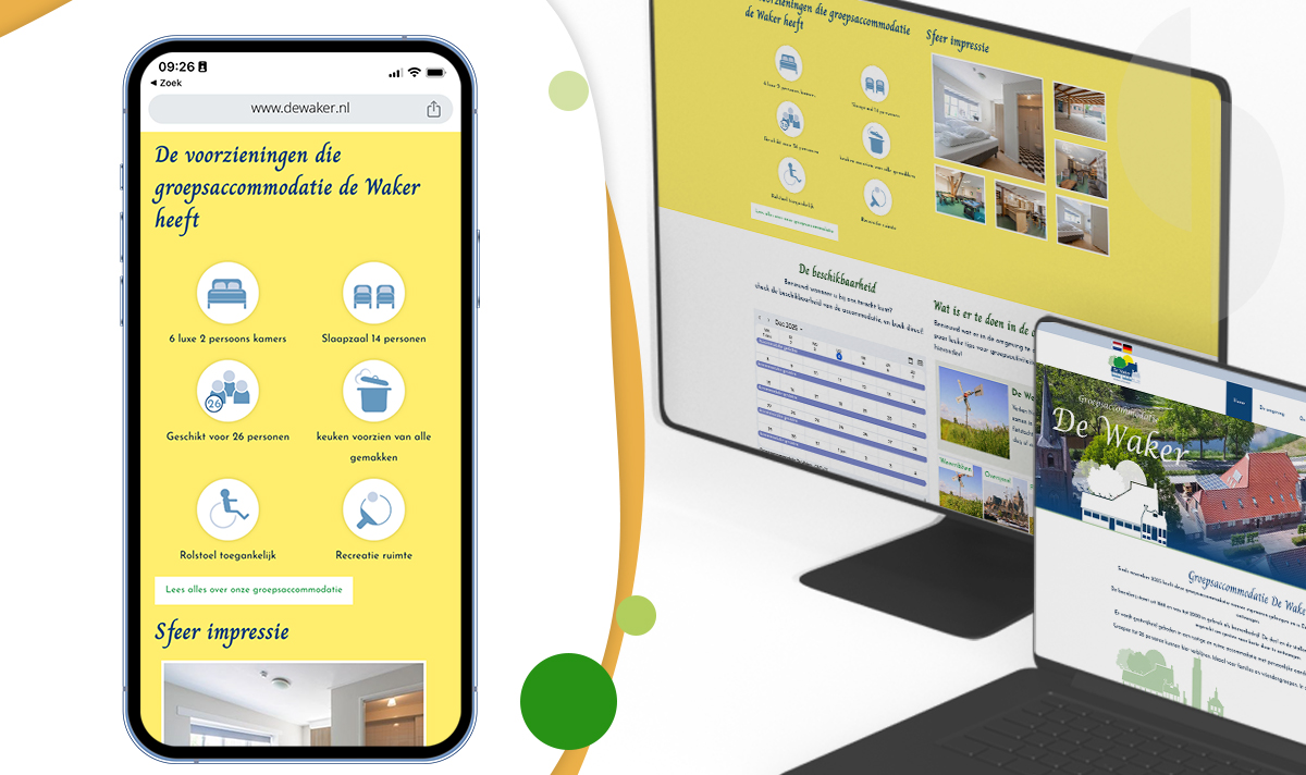 Nieuwe website voor Groepsaccomodatie De Waker