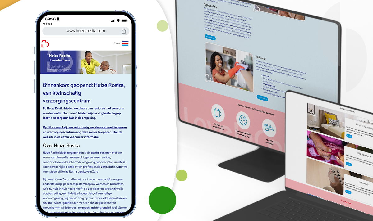 Website & logo voor Huize Rosita