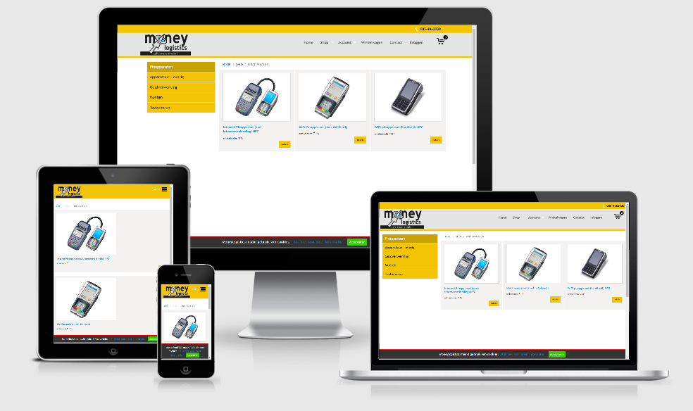 Maatwerk portal/webshop voor Moneylogistics