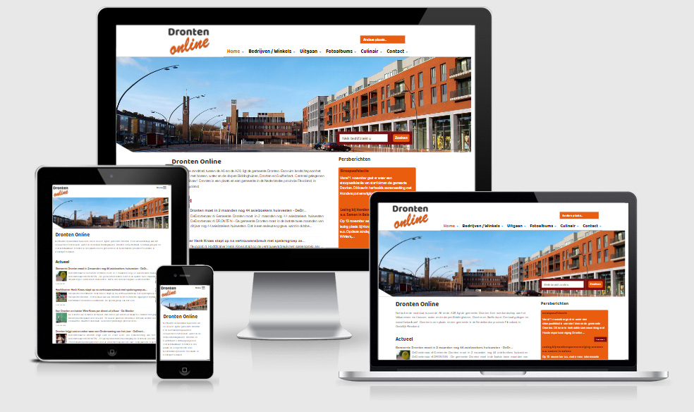 Responsive website voor Dronten-Online..