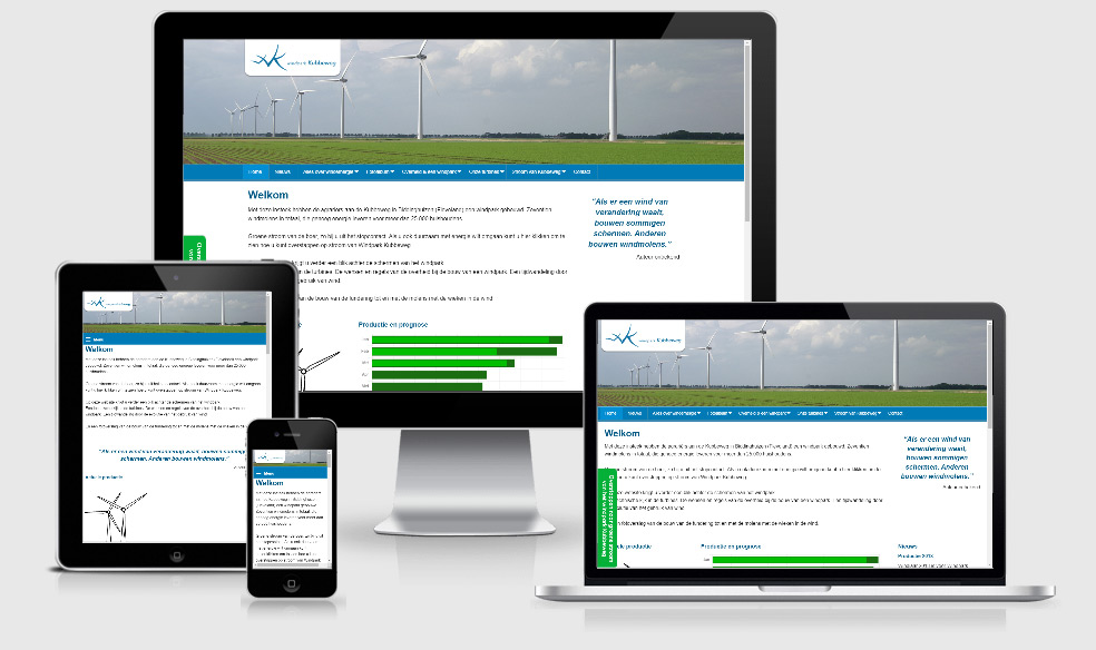 Maatwerk website windpark Kubbeweg