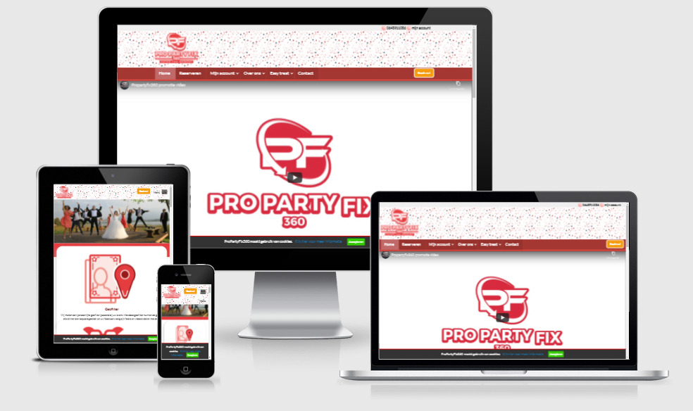 Website voor Pro Party Fix 360