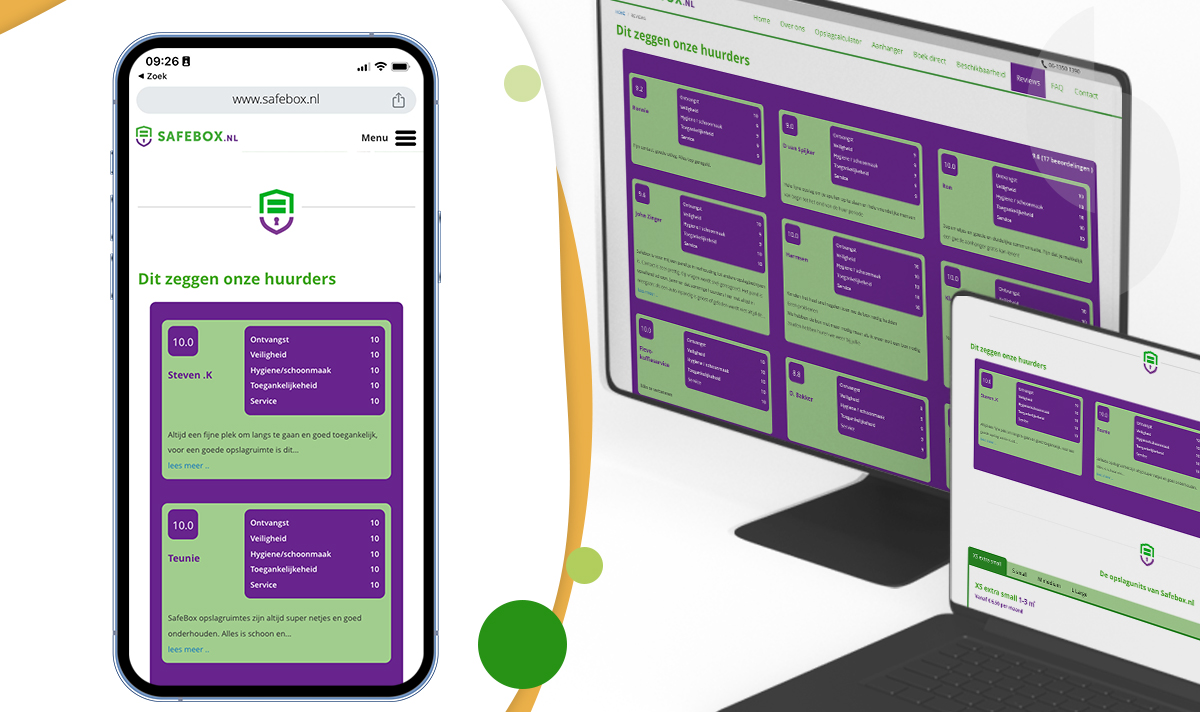 Klantreviews op de website van safebox