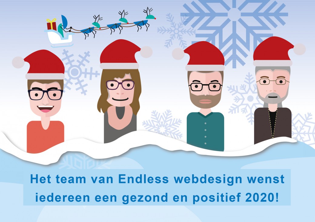 Kerstkaart voor Endless webdesign 2019