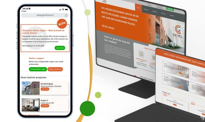 Website voor Gevel Nova