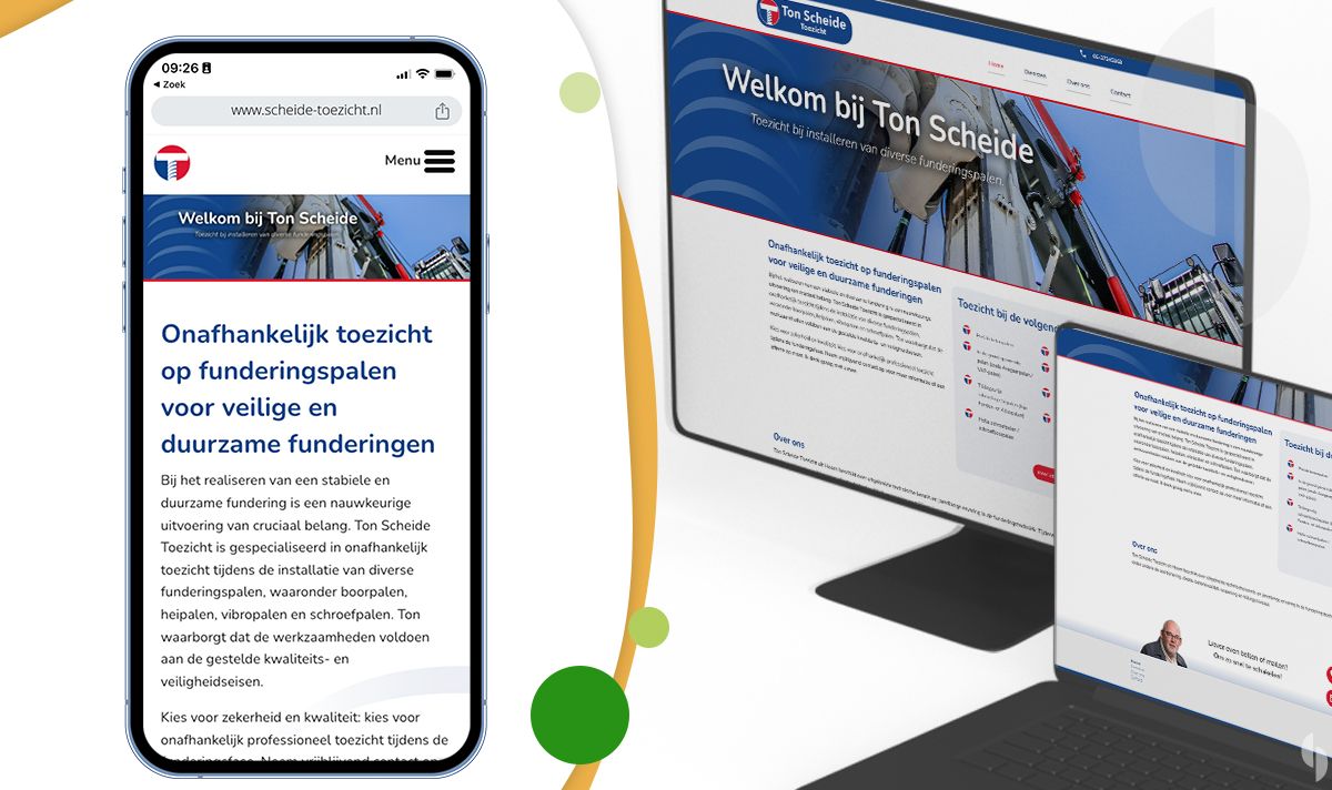 Website & logo voor Ton Scheide Toezicht
